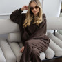 Худі тринитка Oversize  "Шоколад" 