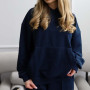 Худі тринитка Oversize  "Синій" 