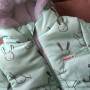 Зимовий комбінезон "SWEET HEART" зайчики салатові з вушками, 12м, 18м, 24м, 2T,3T від 0 до -30 