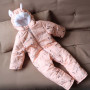 Зимовий комбінезон "SWEET HEART" зайчики персикові з вушками, 12,18,24м,2T,3T от 0 до -30 