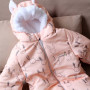 Зимовий комбінезон "SWEET HEART" зайчики персикові з вушками, 12,18,24м,2T,3T от 0 до -30 