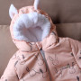 Зимовий комбінезон "SWEET HEART" зайчики персикові з вушками, 12,18,24м,2T,3T от 0 до -30 