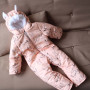 Зимовий комбінезон "SWEET HEART" зайчики персикові з вушками, 12,18,24м,2T,3T от 0 до -30 