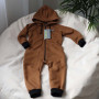 Ромпер без начосу  "Jumpsuits" гірчиця з чорними манжетами 