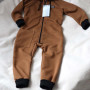 Ромпер без начосу  "Jumpsuits" гірчиця з чорними манжетами 