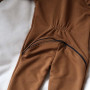 Ромпер без начосу  "Jumpsuits" гірчиця з чорними манжетами 