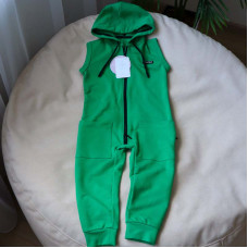 Ромпер хб двухнитка без рукавів  "Jumpsuits" зелений 