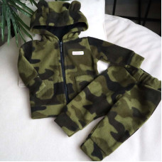 Флісовий костюм 2в1  "Vest set" комуфляж зелений 