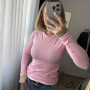 *Лонгслів приталений  „Double layer” рожевий