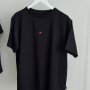 *Футболка дитяча Oversize "Чорна" червоне сердечко