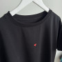 *Футболка дитяча Oversize "Чорна" червоне сердечко