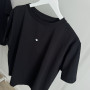 *Футболка дитяча Oversize "Чорна"  біле сердечко