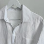 *Муслінова чоловіча сорочка (довгий/короткий рукав) “White”