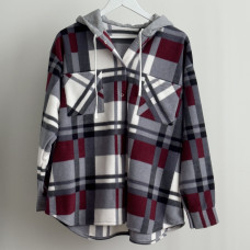 *Тепла флісова сорочка з капюшоном “Cherry Stone”