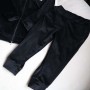 Спортивний костюм велюровий на замку  "Black" 