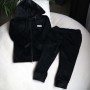 Спортивний костюм велюровий на замку  "Black" 
