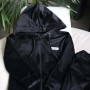 Спортивний костюм велюровий на замку  "Black" 