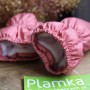 Зимові теплі термо рукавиці червоні крапка