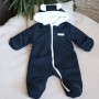 Стьоганий двошаровий хутряний комбінезон «Teddy Bear»  Navy blue  