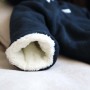 Стьоганий двошаровий хутряний комбінезон «Teddy Bear»  Navy blue  