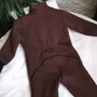 Ромпер косуха з начісом  "Jumpsuits" шоколад 