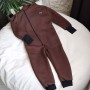 Ромпер косуха з начісом  "Jumpsuits" шоколад 