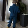 Ромпер косуха з начісом  "Jumpsuits" морська хвиля