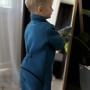 Ромпер косуха з начісом  "Jumpsuits" морська хвиля