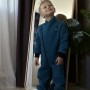 Ромпер косуха з начісом  "Jumpsuits" морська хвиля