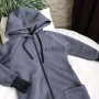 Ромпер з начісом, з капюшоном  "Jumpsuits" графіт  