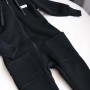 Ромпер з начісом, з капюшоном  "Jumpsuits"  чорний 