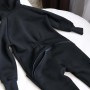 Ромпер з начісом, з капюшоном  "Jumpsuits"  чорний 