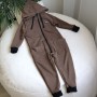 Ромпер без начосу  "Jumpsuits" мокко з чорними манжетами 