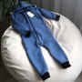 Ромпер з начісом, з капюшоном   "Jumpsuits"  Джинс з чорними манжетами 