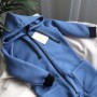 Ромпер з начісом, з капюшоном   "Jumpsuits"  Джинс з чорними манжетами 