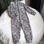 Ромпер полар фліс воротнік стійка  "Jumpsuits" коричневий леопард 