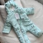 Демісезонний комбінезон  "Зайченя" м'ята, 3,6,9,12м  від -5 до  15 