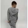 Худі тринитка Oversize на змійці "Сірий меланж" 