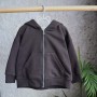 Худі тринитка Oversize на змійці "Шоколад" 
