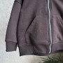 Худі тринитка Oversize на змійці "Шоколад" 