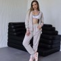 Спортивний костюм з худі на замку (капюшон) та штанами джогерами  “Капучіно”