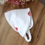 Косинка-бандана муслінова,  полуниця на білому